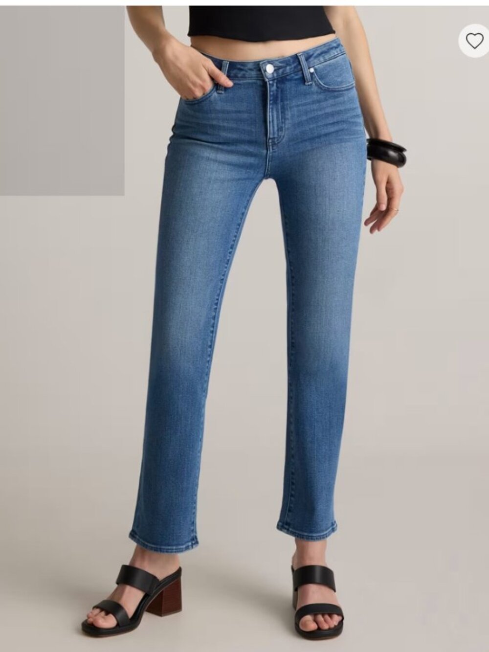 Quince Bella Stretch Straight Leg Jeans Seaside Blue 30